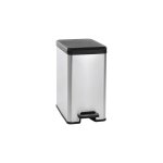 Slim bin - poubelle rectangulaire à pédale 25l - fermeture douce - aspect métal - pour cuisine, bureau, ... Slim bin - poubelle rectangulaire à pédale 25l - fermeture douce - aspect métal - pour cuisine, bureau, ...