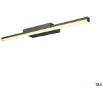 Slv - applique de salle de bains led glenos 60 luminaire de miroir profil� noir smd led 126w 3000k 1003506 ...