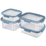 Smart fresh eco lot de 4 bo�tes de conservation transparentes 0. 9l / 1l / 1. 1l / 1. 2l - veba