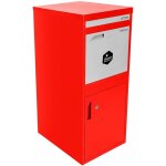 Smart parcel box? - boîte aux lettres / colis extra - large rouge à accès frontal et arrière en acier ... Smart parcel box? - boîte aux lettres / colis extra - large rouge à accès frontal et arrière en acier ...