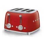 Smeg - grille - pains 4 fentes 950w rouge tsf03rdeu