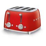 Smeg - grille - pains 4 fentes 950w rouge tsf03rdeu