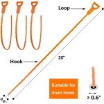 Snake drain hair drain remover outil de nettoyage de sabots tuyau de vidange de douche de serpent avec ...