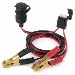 Snq - 12v 24v femelle voiture allume - cigare prise � batterie pinces crocodiles connecteur 2ft voiture ...