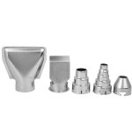 Snq - 5pcs buses de pistolet air chaud accessoires de pointe de ventilateur de chaleur en acier inoxydable ...