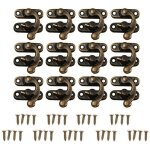 Snq - fermoirs pour placards 12pcs verrous r�tro d�coratifs cabinet bo�te � bijoux cales verrou cadenas ...