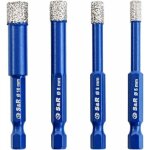 Snq - forets m�ches diamant pour carrelage c�ramique gr�s c�rame tuiles verre pierre. coffret 4 m�ches ...