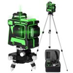 Snq - niveau laser vert autonivelant 3x360�, rotatif 3d 12 lignes autonivellement niveau laser , hauteurs ...