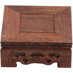 Socle en bois massif pour bonsa� - support d�coratif pour petit pot carr�