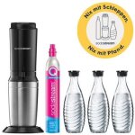 Sodastream crystal 3. 0 titan pack d'avantages appareil � gaz�ifier l'eau incl. 3 carafes en verre