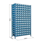 Sodise - tag�re m�tallique avec 120 casiers de rangement - s09051