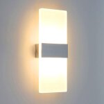 Applique murale intrieure 6w led moderne applique murale aluminium acrylique luminaire pour chambre ...