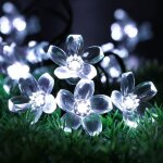 Guirlandes de fleurs solaires d'extrieur tanches 7m 50led fleur sakura pche solaire guirlandes lumineuses ...
