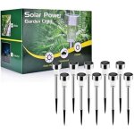 Lampe solaire extrieure jardin, pack de 10 lampes de jardin led sans fil dcoration solaire clairage ...