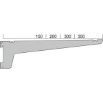 Console droite st aluminium pas de 37 mm finition argent longueur 250 mm sofadi