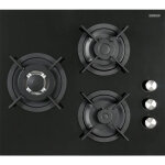 Sogelux - plaque gaz 3 feux pc518nf 60cm verre noir