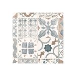 Sol lino - carreaux de ciment - naturel - rouleau de 1m x 8m