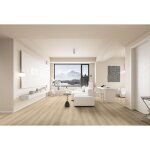 Sol pvc - lames pvc clipsable avec sous couche int�gr�e - garantie 20 ans - ep. 5, 5 mm - bois clair ...