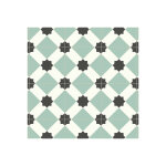 D�coweb - sol vinyle first - effet carreaux de ciment g�om�trique - vert d'eau - rouleau de 3m x 4m