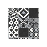D�coweb - sol vinyle link plus - carreaux de ciment noir et blanc - surface brillante - rouleau de 3m ...