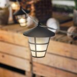 Solar guirlande lumineuse asia style avec 10 lanternes outdoor r�sistant aux intemp�ries - esotec