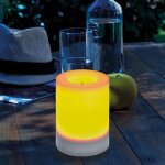 Solar led bougie mila 7, 5x10cm lumire vacillante effet vacillant outdoor 102231 - esotec