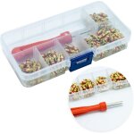 Sollbry - 100pcs demonte valve pneu outil d�monte obus de valve outil de reparation avec 100pcs valve ...