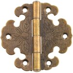 Sollbry - 4 pi�ces de charni�res d'armoire vintage, bo�te � tr�sors en perles de porte d'armoire en laiton, ...
