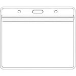 Sollbry 50pcs porte badge horizontal transparent, porte - badge transparent porte - cartes en plastique ...