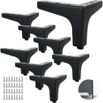 Sollbry - lot de 8 pieds de canap� metal 10 cm, pieds de table basse m�tal charge jusqu'� 600 kg pied ...