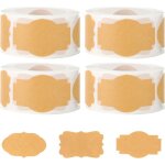 Sollbry �tiquettes confiture, 3 styles autocollants de pot autocollant d'�tiquette de fruits inscriptible ...