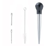 Sollbry - poires � sauce en acier inoxydable 304 et caoutchouc, poire � jus pipette cuisine aiguille ...