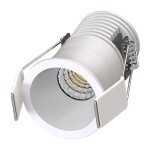 Solum - lyra mini spot encastr� blanc 5w, cct 2700 - 3000 - 4000k, 350 - 400lm, dimmable, basse luminance ...
