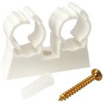 Attache de fixation double pour tube 20 (x10)