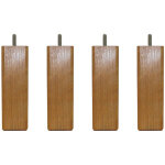 Someo - 4 pieds carré bois merisier clair 15 cm Someo - 4 pieds carré bois merisier clair 15 cm