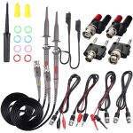 Sonde d'oscilloscope universelle avec kit d'accessoires, sondes � pince d'oscilloscope 100mhz avec 4 ...