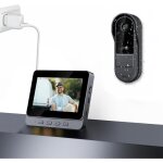 Sonnette sans fil avec cam�ra 1080p exterieur �tanche visiophone bluetooth interphone vid�o avec �cran ...