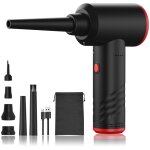 Souffleur air comprim�, air comprim� duster 3 vitesses, max. 100 000 tr / min, 6000 mah batterie plumeau ...