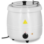 Bouilloire thermos lectrique  soupe en acier inoxydable cool - touch 400 w 10 l 35 - 80c blanc