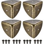 Sourcing map 40 x 40 x 40 mm coin de protection bo�te caisse bois angle protecteur meuble m�tal vintage ...
