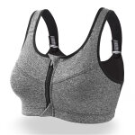 Soutien - gorge de sport respirant � bretelles larges et fermeture �clair, id�al pour le running et le ...