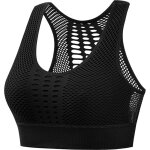 Soutien - gort de sport femme sans armatures rembourr�, brassi�re respirante en mesh extensible pour ...