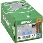 Spax - vis de terrasse, 5 x 80 mm, 100 units, filetage de fixation, tte cylindrique, t - star plus ...