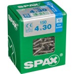 Spax - lot de 150 vis inox tte fraise torx diam. 4 mm x l. 30 mm
