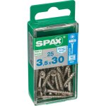Spax - vis acier inoxydable, 3, 5 x 30 mm, 25 unit�s, filetage partiel, t�te frais�e, t - star plus t15, ...