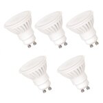 5 ampoules led gu10, 10w, 920lm, blanc neutre 4000k