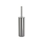 Brosse wc avec support inox nyo gris poli spirella