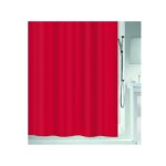 Spirella - spirelle rideau de douche polyester atlas 180x200cm rouge Spirella - spirelle rideau de douche polyester atlas 180x200cm rouge