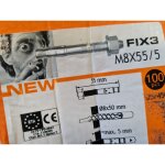 Spit - boite de 100 goujons fix3 Ø8 x 70 mm - 057451 Spit - boite de 100 goujons fix3 Ø8 x 70 mm - 057451