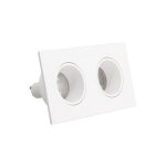 Xanlite - spot 2 ttes gu10 50w 2700k carr orientable blanc ip20 - sp502tcab